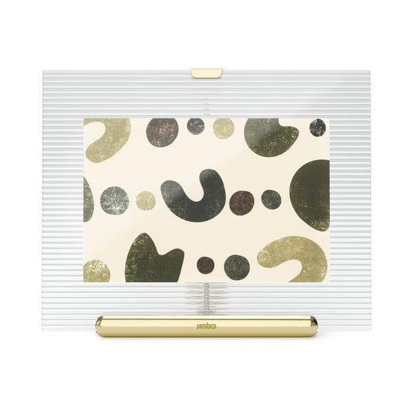 Ramă foto aurie cu picior de susținere din sticlă 16x20 cm Flute – Umbra-image-2