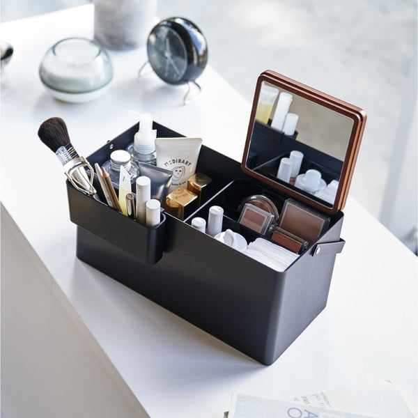 Organizator de baie negru din metal pentru cosmetice  - YAMAZAKI-image-1