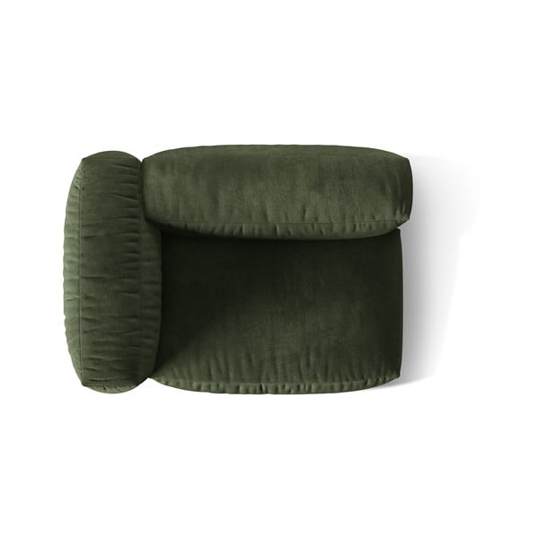 Modul pentru canapea modulară verde cu tapițerie din catifea (cu colț pe partea stângă) Martina – Micadoni -image-3