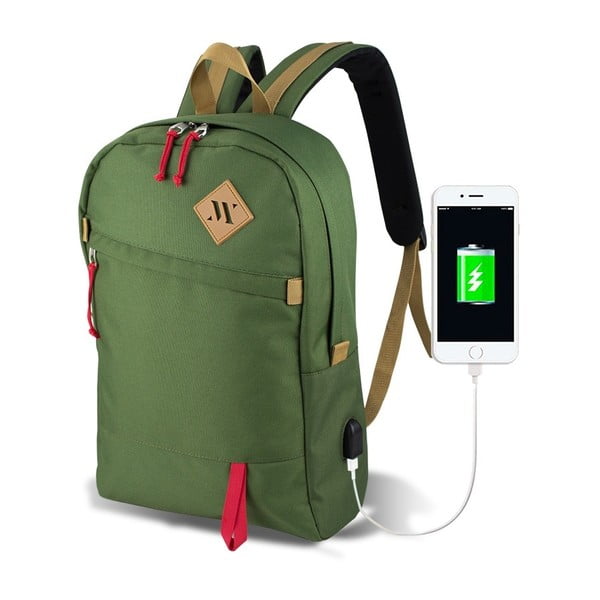 Rucsac cu port USB My Valice FREEDOM Smart Bag, verde