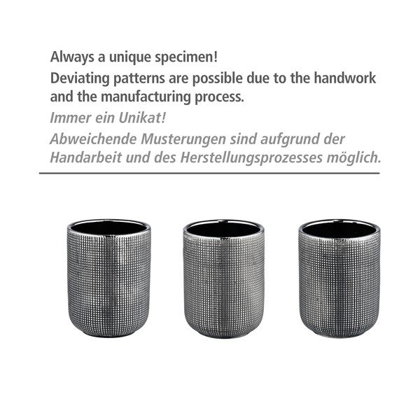 Dozator de săpun lichid argintiu din ceramică 400 ml Rivalta – Wenko-image-3