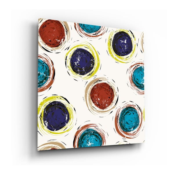Tablou din sticlă Insigne Colored Cores, 40 x 40 cm