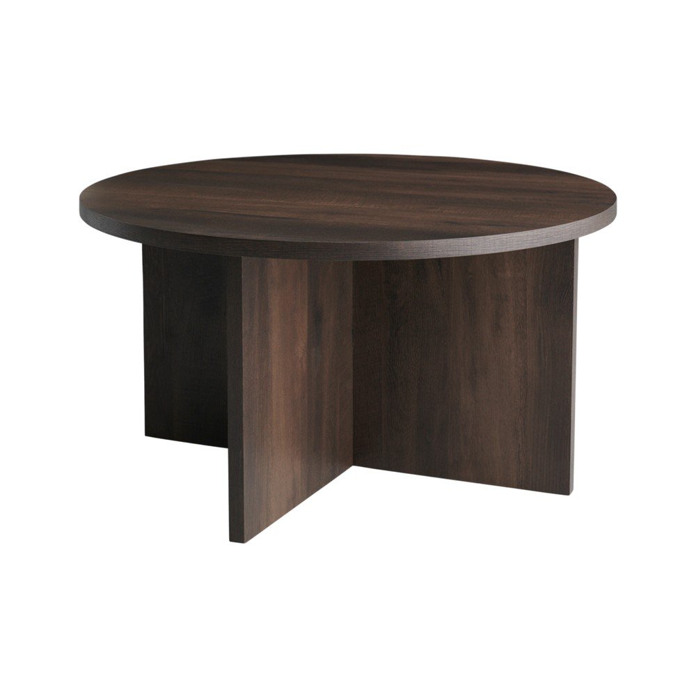 Măsuță de cafea maro rotundă din MDF ø 85 cm Poppy – Ellos Home