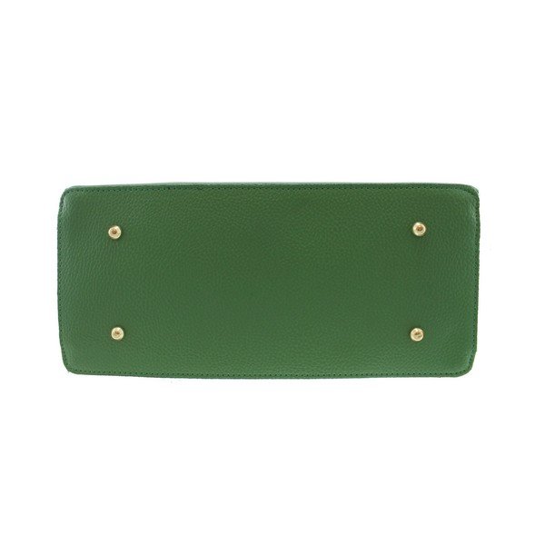 Geantă din piele Chicca Borse Blair, verde-image-4