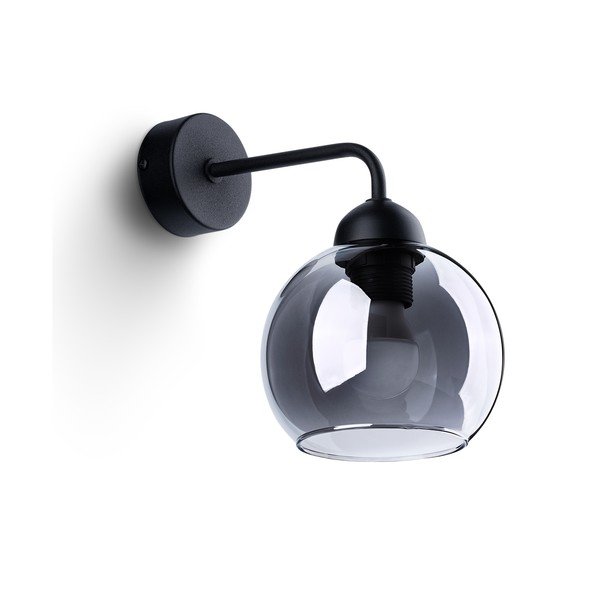 Aplică de perete neagră ø 15 cm Grande – Sollux