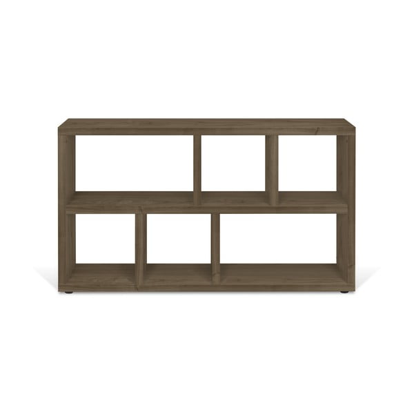 Bibliotecă maro cu aspect de lemn de nuc 150x83 cm Berlin – TemaHome