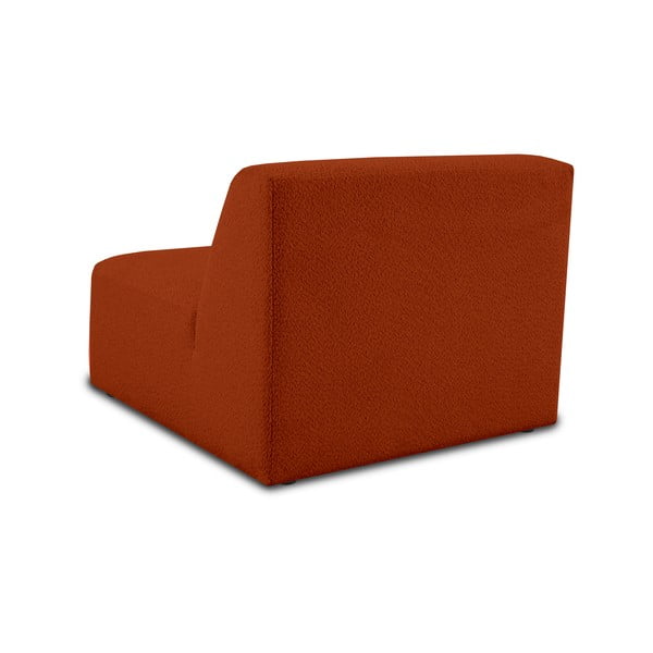Modul pentru canapea cărămiziu cu tapițerie din stofă bouclé (de mijloc) Roxy – Scandic-image-3