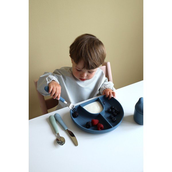 Tacâmuri pentru copii, verde/albastru din silicon 3 buc. Ocean Mix – Cam Cam Copenhagen-image-1