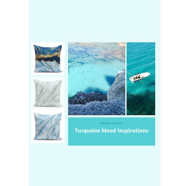 Set 3 fețe de pernă Minimalist Cushion Covers Azuro Cassie, 45 x 45 cm-image-1