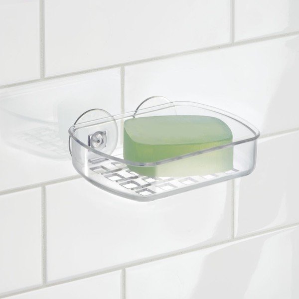 Săpunieră transparentă cu ventuză iDesign Suct-image-2