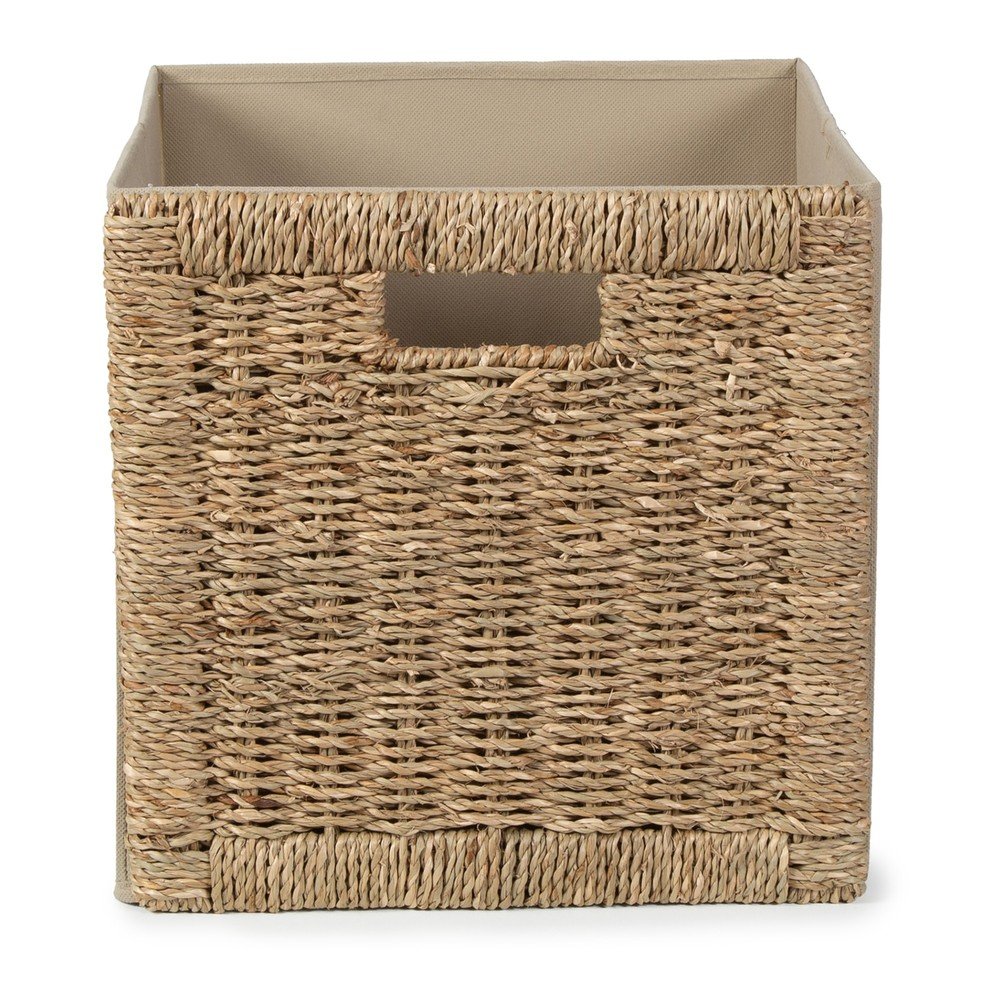 Cutie de depozitare în culoare naturală din iarbă-de-mare 30x30x30 cm – Compactor