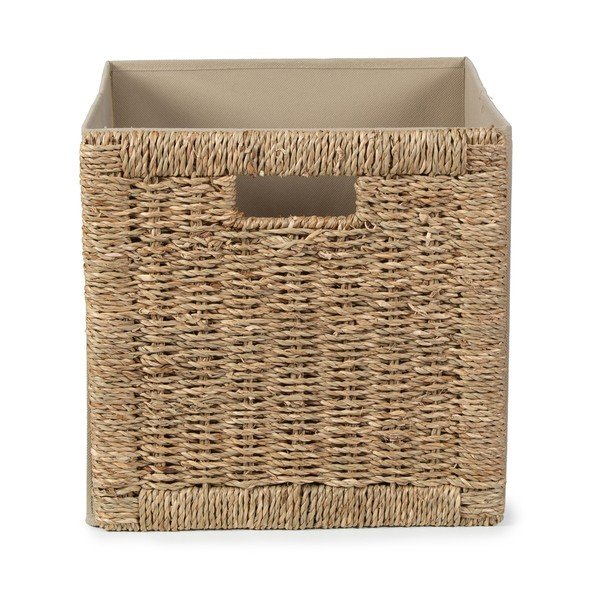 Cutie de depozitare în culoare naturală din iarbă-de-mare 30x30x30 cm – Compactor