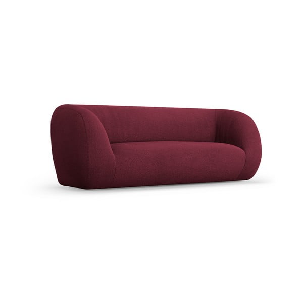 Canapea burgundy cu tapițerie din stofă bouclé 210 cm Essen – Cosmopolitan Design-image-2