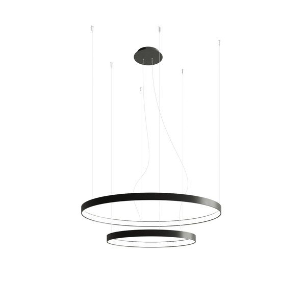 Lustră neagră LED din aluminiu ø 78 cm RIO – Thoro