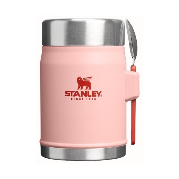 Termos piersică pentru mâncare din oțel inoxidabil 400 ml Legendary Food Jar + Spork Peach Rose – Stanley