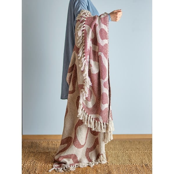 Pătură maro din bumbac reciclat 130x160 cm Salobre – Bloomingville-image-1