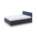 Pat pentru copii  albastru închis tapițat cu spațiu de depozitare cu somieră 140x200 cm Fun – Meise Möbel