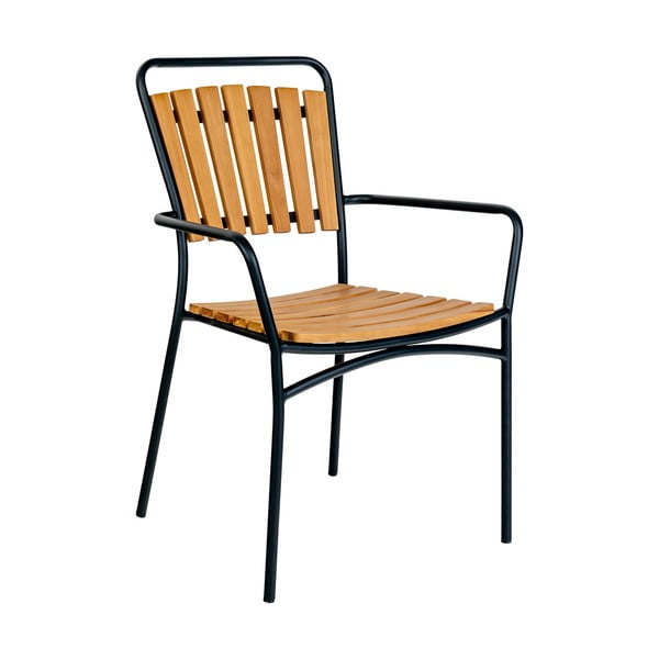 Scaune de grădină în culoare naturală 2 buc. din lemn masiv/din metal Cleveland – House Nordic