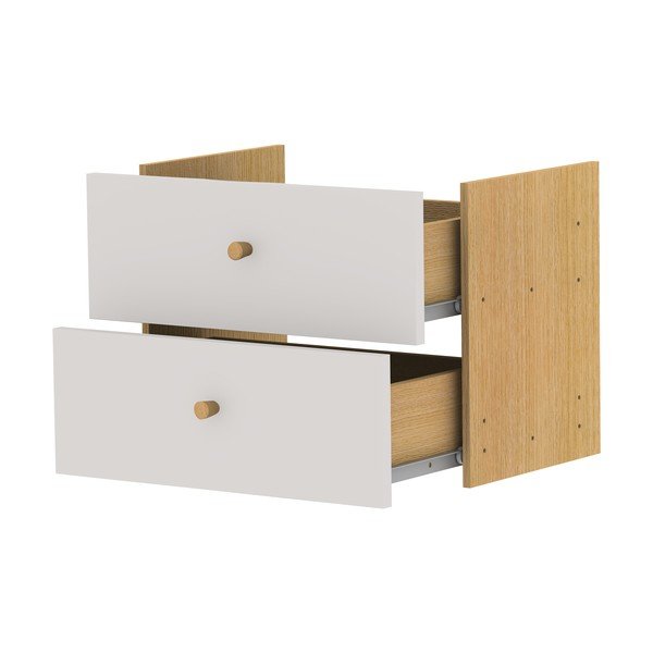 Modul cu sertare pentru sistem de rafturi modulare gri 43x33 cm Z Cube - Tenzo-image-2