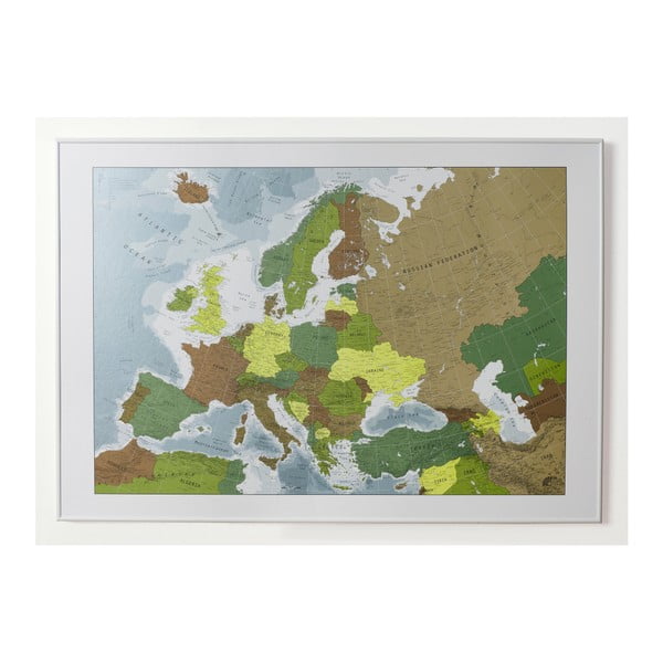 Hartă Europa în husă transparentă Future Map, 100 x 70 cm