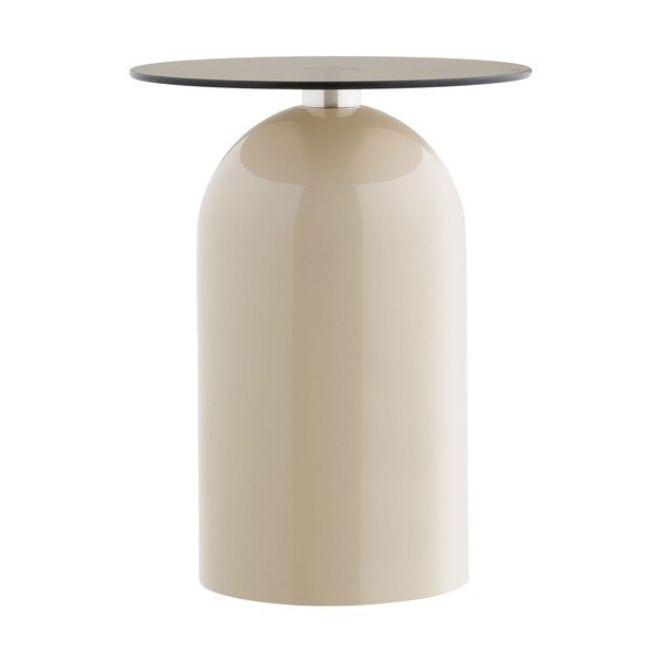 Măsuță auxiliară rotundă cu blat din sticlă ø 40 cm Ravello – House Nordic