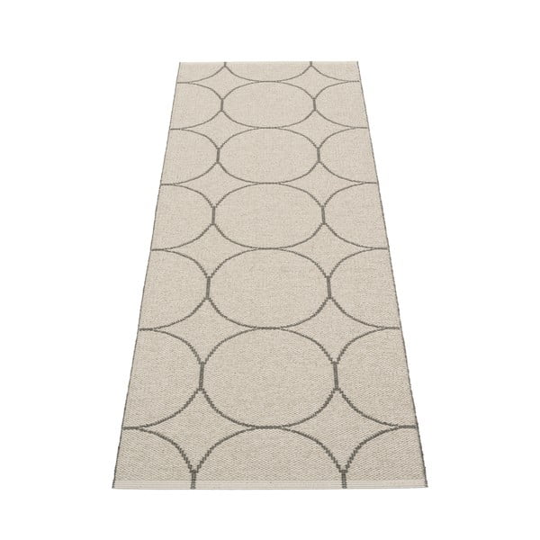 Covor tip traversă pentru interior și exterior gri închis 70x200 cm Boo Charcoal Linen – Pappelina-image-1