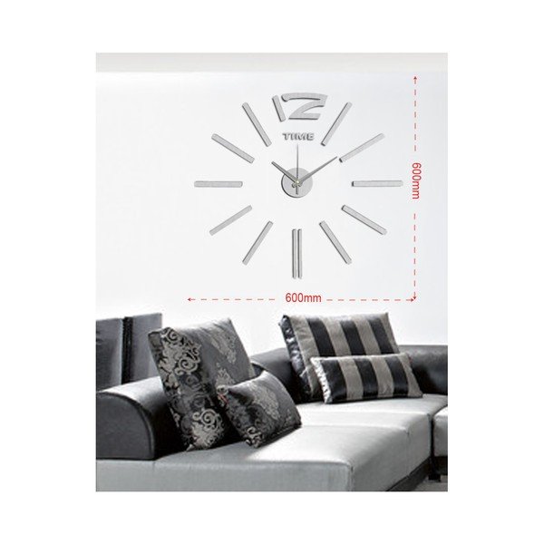Ceas de perete autocolant Mauro Ferretti Time, ⌀ 60 cm-image-1
