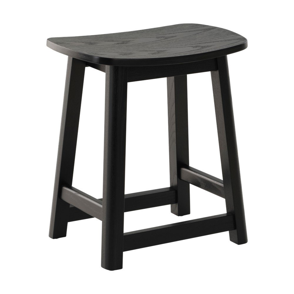 Scaun tip taburet negru din lemn de frasin Selene – Jotex