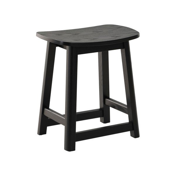 Scaun tip taburet negru din lemn de frasin Selene – Jotex