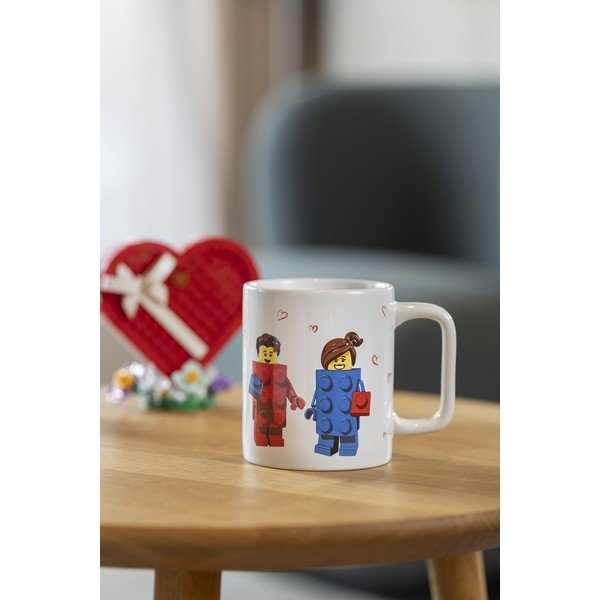 Cană pentru copii albă din ceramică 300 ml Love – LEGO®-image-1