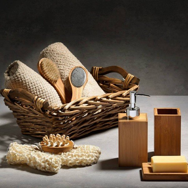 Perie din bambus pentru călcâie Galzone, maro-image-2