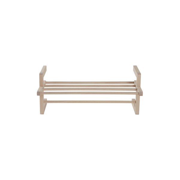 Cuier de perete în culoare naturală deschisă cu raft din lemn de pin 70 cm Eddison – Jotex-image-2