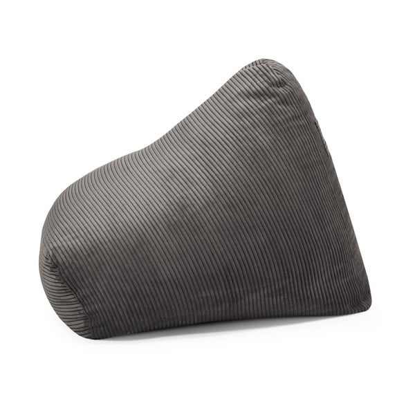 Fotoliu puf pentru copii maro închis cu tapițerie din catifea reiată Snug 80 – SLOWDOWN-image-2