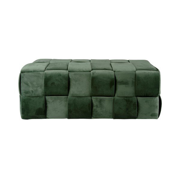 Taburet verde închis cu tapițerie din catifea Weaved – Leitmotiv-image-2