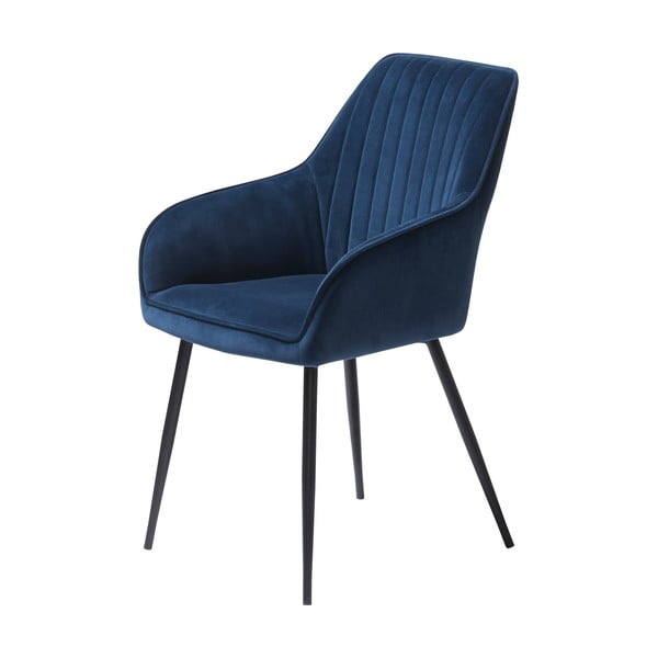 Set de scaune de sufragerie albastru închis cu cotiere 2 buc. tapițat Nolan Stripe – Unique Furniture-image-4