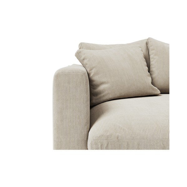 Fotoliu din catifea reiată crem Comfy – Scandic-image-1