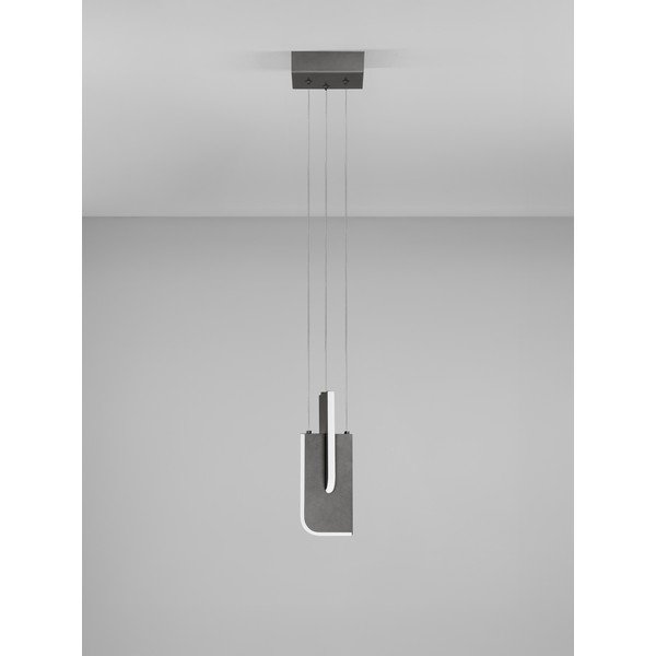 Lustră gri deschis LED cu intensitate reglabilă din metal Totem – Nova Luce-image-4
