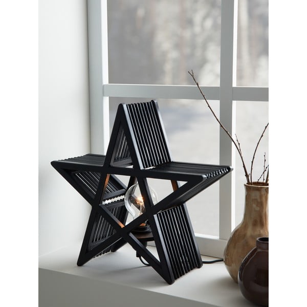 Decorațiune luminoasă de Crăciun neagră Bamboo – Markslöjd-image-1