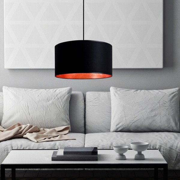 Lustră cu interiorul arămiu Sotto Luce Mika, ∅ 36 cm, negru-image-2