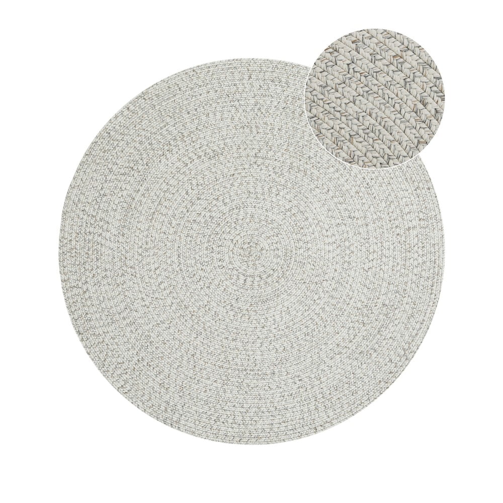 Covor alb/bej rotund de exterior ø 200 cm - NORTHRUGS