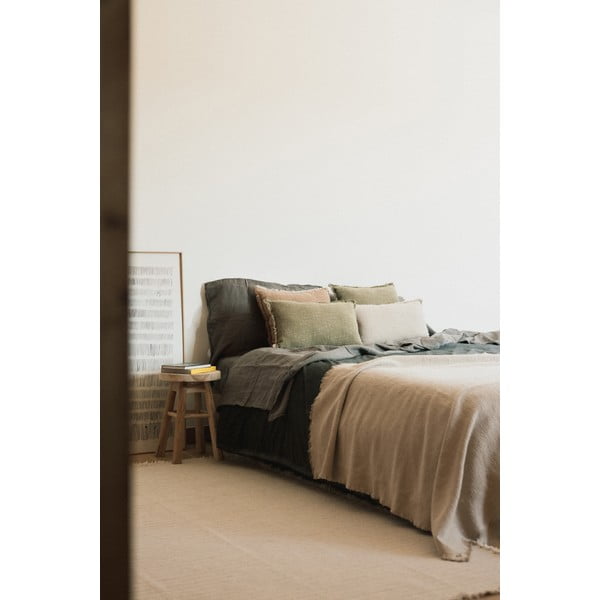 Pătură crem din bumbac 130x180 cm Handloom – Lorena Canals-image-2