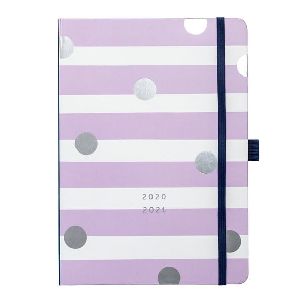 Jurnal din august 2020 până în august 2021 Busy B Lilac Lemonade, alb-violet-image-2