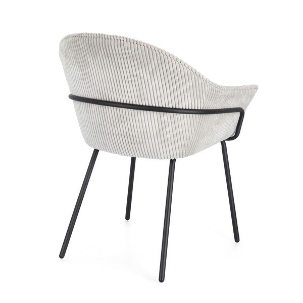 Scaun de living gri deschis cu cotiere tapițat Cassidy – Bizzotto-image-3
