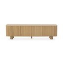 Comodă TV în culoare naturală cu aspect de lemn de stejar 180x50,5x40 cm Padoc – MOME
