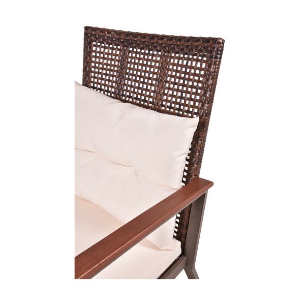 Balansoar cu măsuță maro închis din lemn masiv Sinaloa – Garden Pleasure-image-3