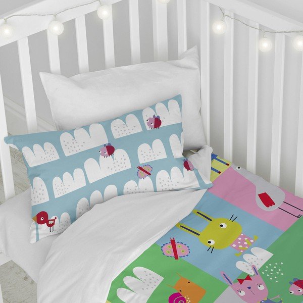 Lenjerie de pat din bumbac pentru copii Moshi Moshi Patchwork, 100 x 120 cm-image-3