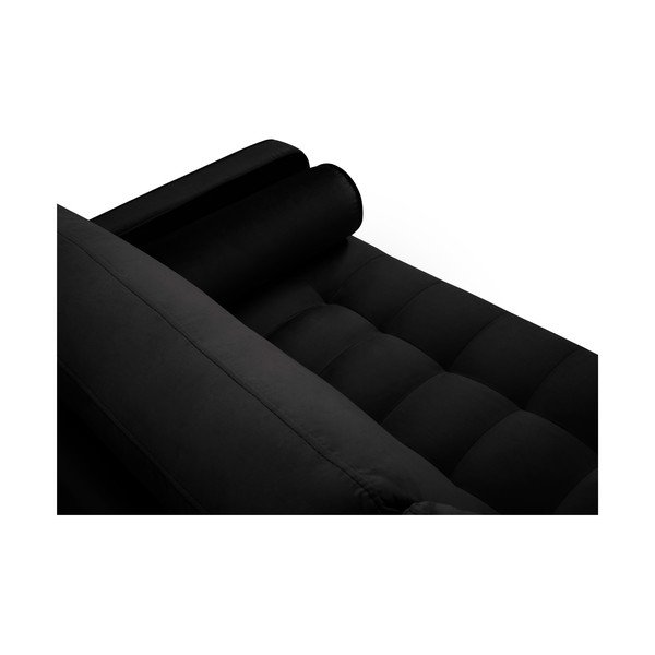 Canapea din catifea Milo Casa Santo, 219 cm, negru-image-4