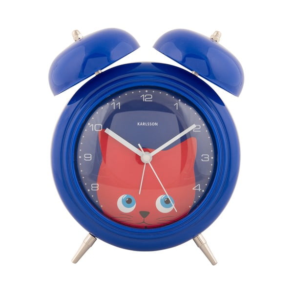 Ceas deșteptător pentru copii ø 15 cm Peekaboo Cat – Karlsson