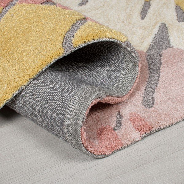 Covor Flair Rugs Woodgrain, 120x170 cm, roz-galben-image-1