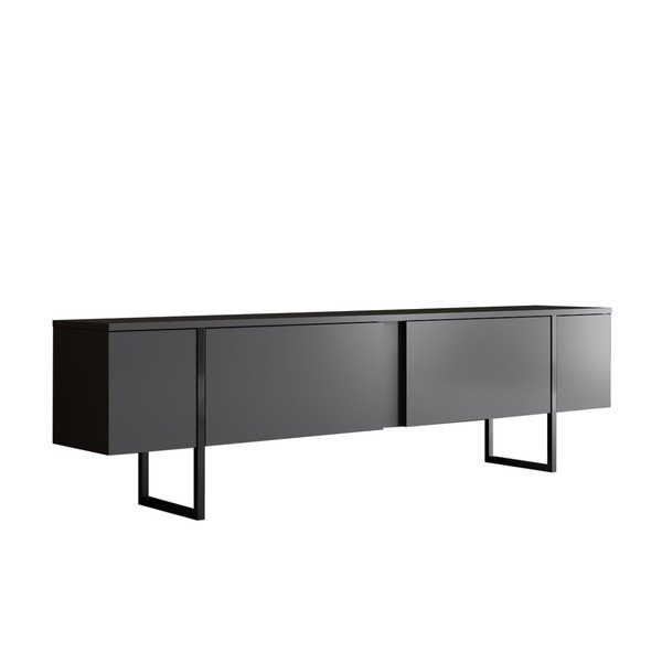 Comodă TV gri antracit 180x30 cm Luxe – Kalune Design